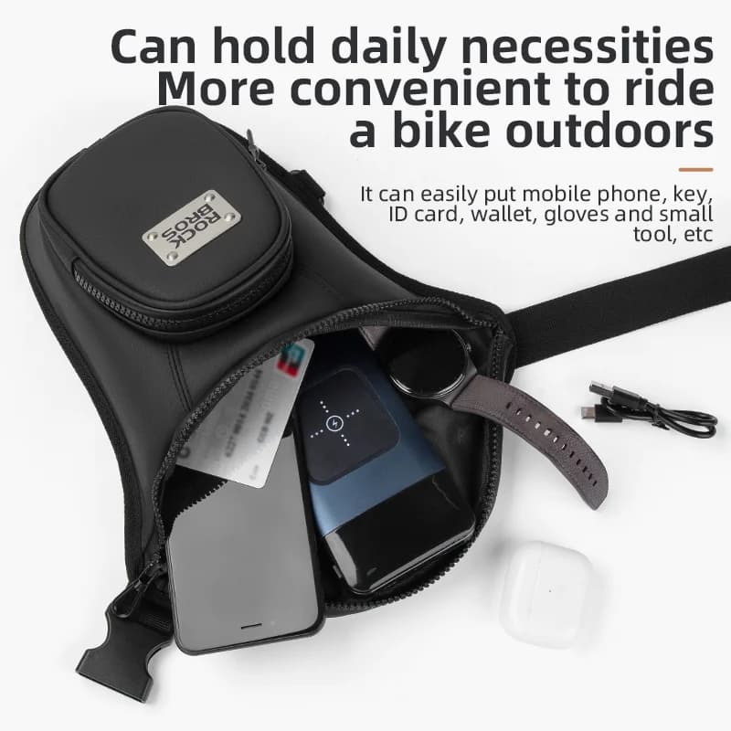 Unisex draagbare motorfiets heup- en beenzakken
