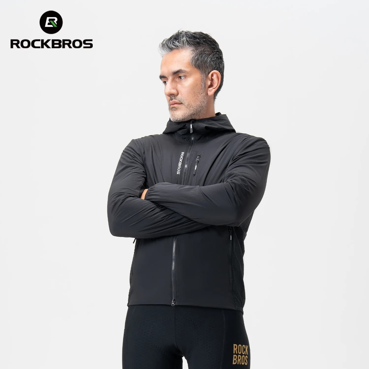 Dubbel-laags warm fleece fietsjack voor de winter