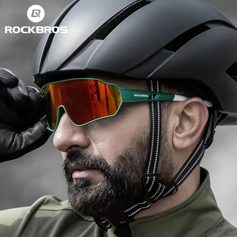Gepolariseerde fotochromatische brillenglazen met myopie-frame voor fietsers