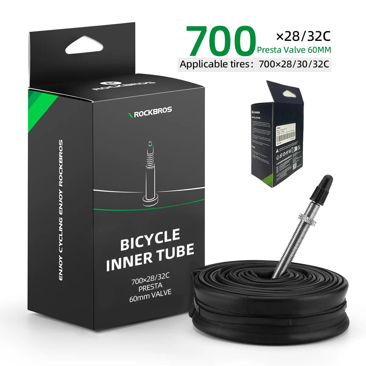 700C butylrubber binnenband voor fiets