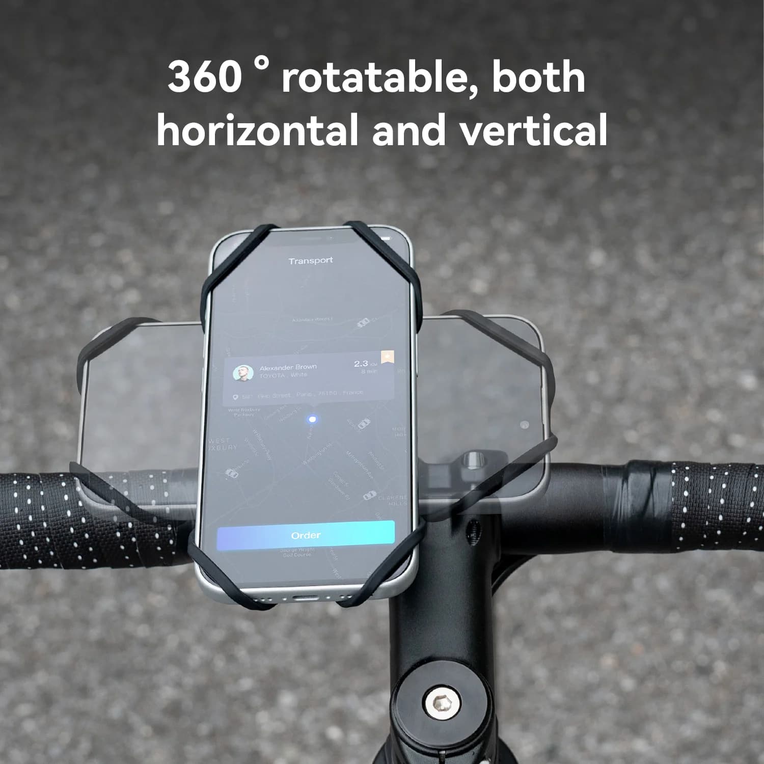 Magnetische Siliconen Fietstelefoonhouder met Snelsluiting