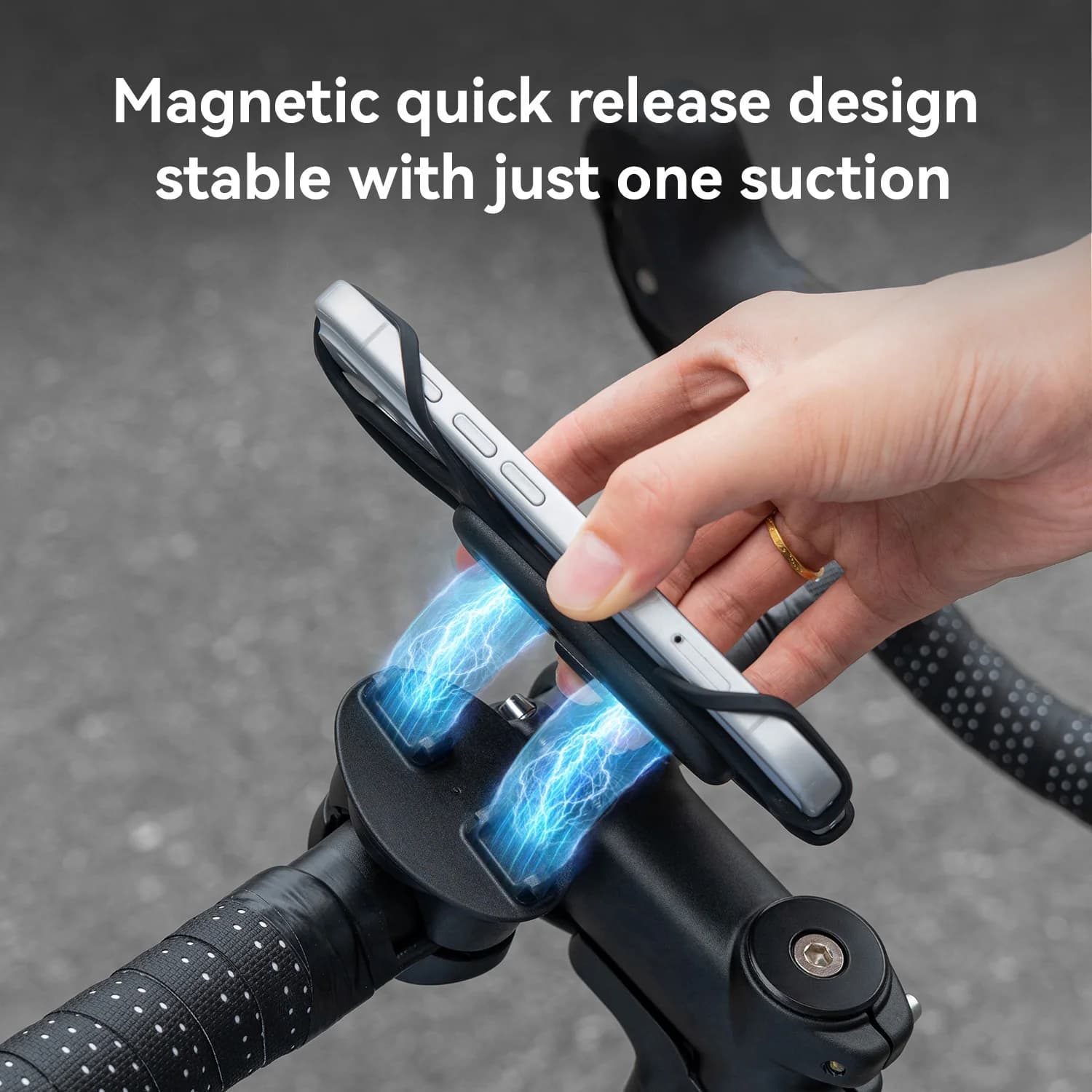 Magnetische Siliconen Fietstelefoonhouder met Snelsluiting